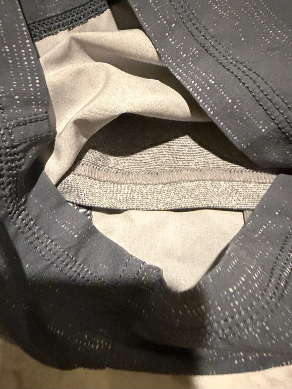 Vuori Men's Kore Shorts in Microdot Slate Blue with Black Waistband